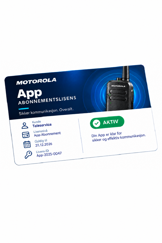 Abonnement til Motorola Wave PTX app