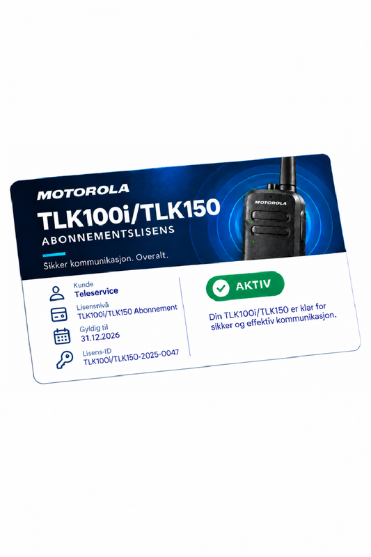 Abonnement til Motorola Wave TLK100i/TLK150