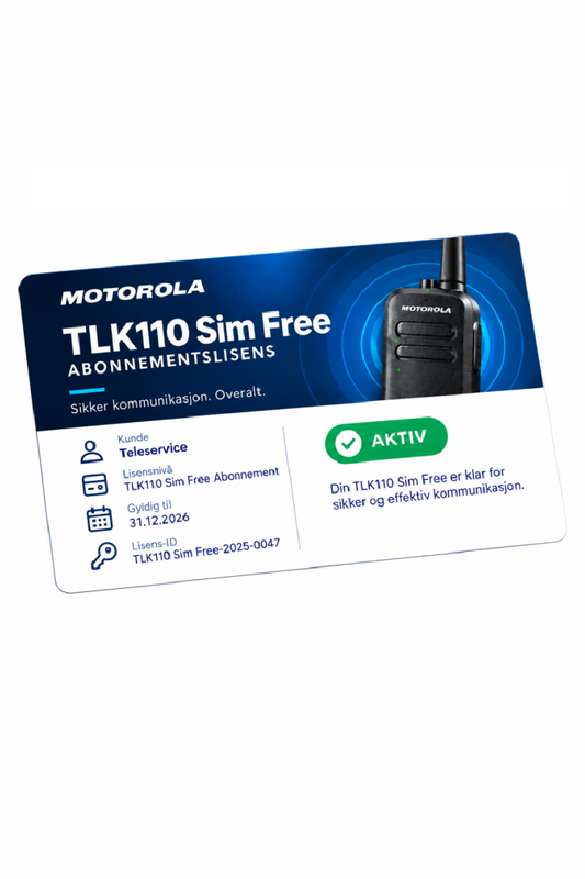 Abonnement til Motorola Wave TLK110, Sim Free